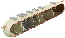 Schemat budowy oczyszczalni Envirosafe